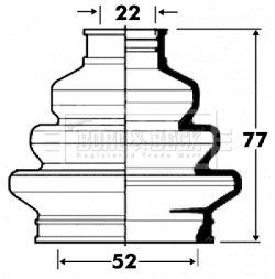 BORG & BECK Paljekumi, vetoakseli BCB2884